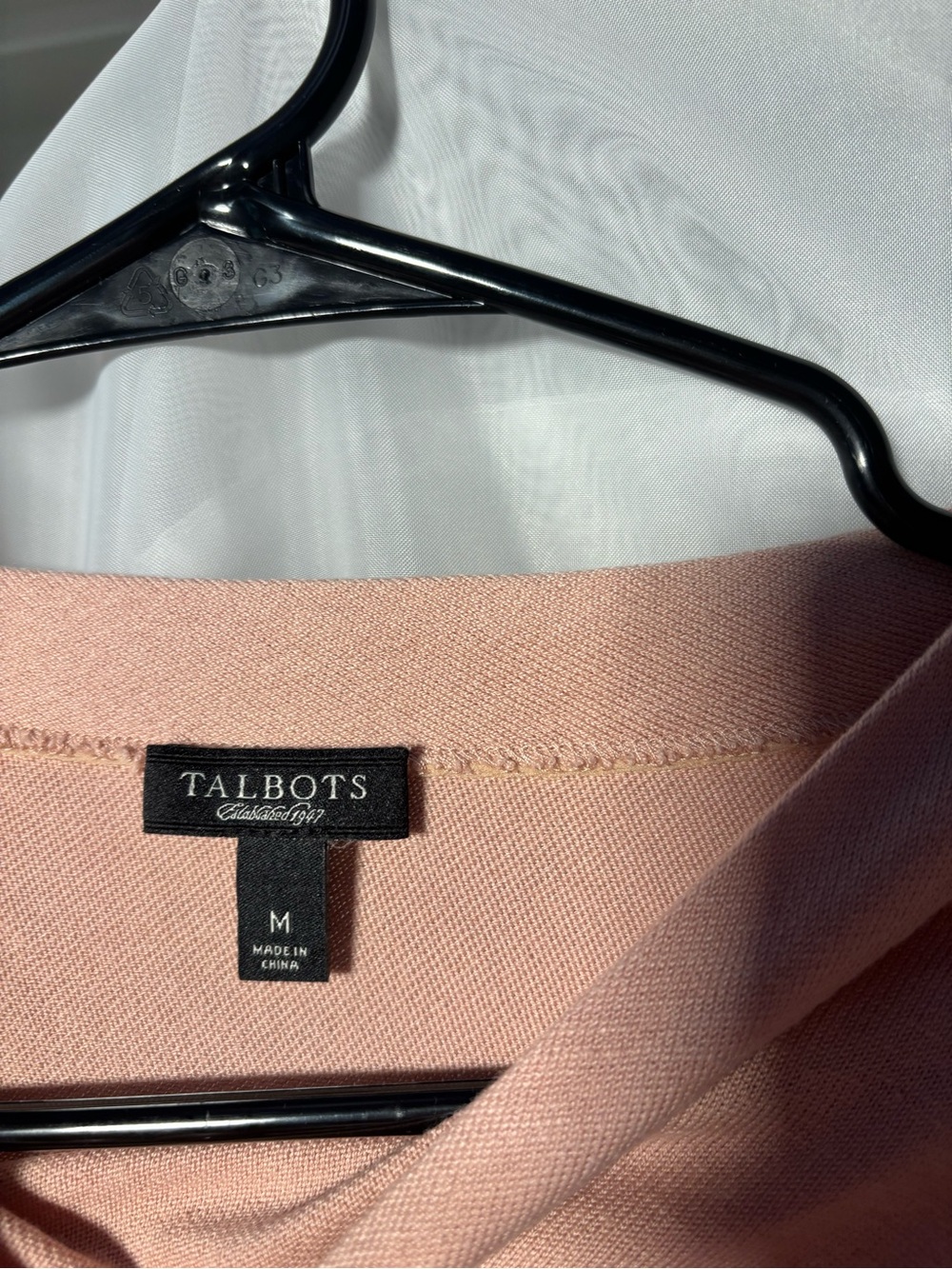 Talbots Blush Pink 1/4 Sleeve Silk & Cotton Lightweight Sweater